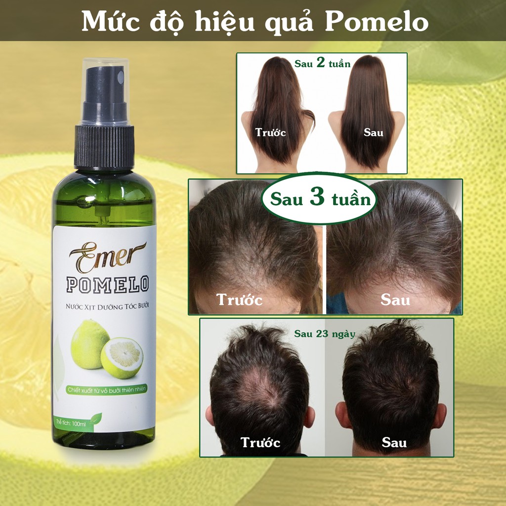 Dưỡng Tóc Tinh Dầu Bưởi Pomelo 100ml, trị rụng tóc, kích thích mọc tóc con.