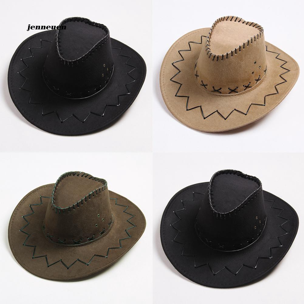 Mũ cao bồi màu trơn cho unisex