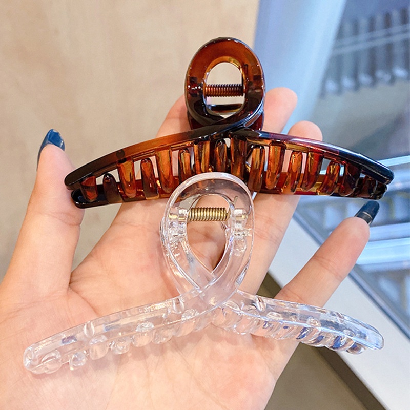 Băng Đô Cài Tóc Trong Suốt Màu Nâu / Đen Cho Nữ