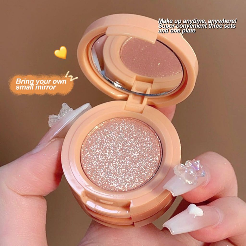 Hộp 3 Tầng Eyeshadow Palette Sáng Mờ Lắc Chân Nữ Đèn Chùm Pha Lê Lấp Lánh Phấn Mắt Bền Màu mỹ Phẩm ]