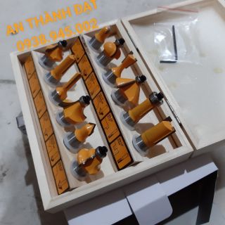 BỘ 12 MŨI PHAY GỖ 12.7MM INGCO MODEL: AKRT12121