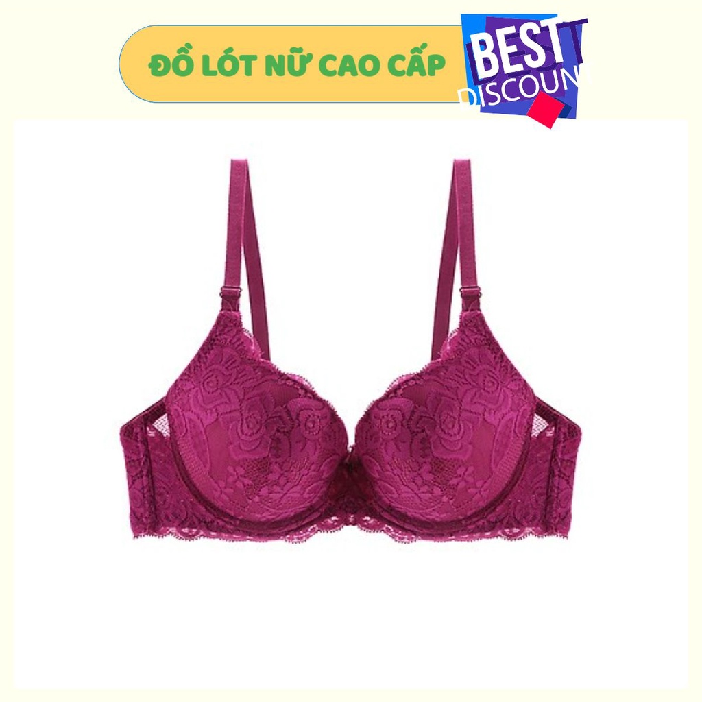Những Mẫu Đồ Lót Đẹp Nhất, Áo Lót Nâng Ngực Mút Mỏng Ren Cao Cấp E306-39-Thương Hiệu 12h