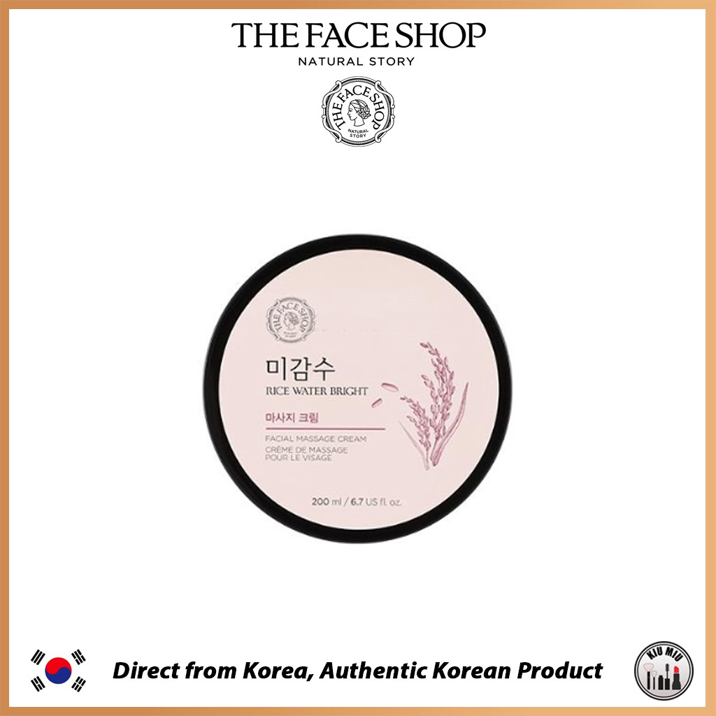 The Face Shop Rice Water Bright Facial Massage Cream 200ml *ORIGINAL KOREA*