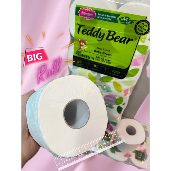 Combo 20 Cuộn giấy vệ sinh TEDDY BEAR Có Lõi Cuộn To Chất Lụa Mềm Mịn