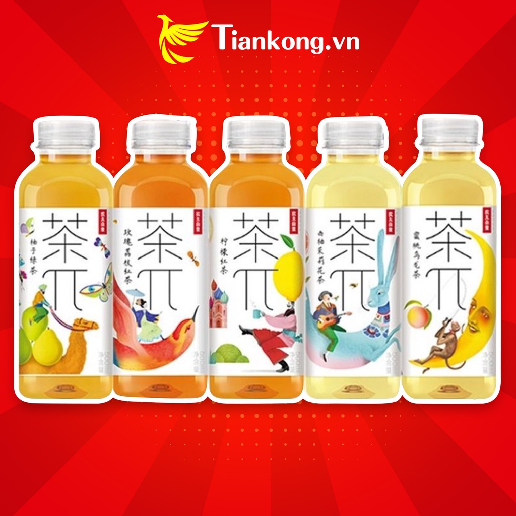 Trà ô long trái cây Nongfu Spring Tea Wu chai 500ml, trà hoa quả đồ uống Trung Quốc thơm ngon - TIANKONG