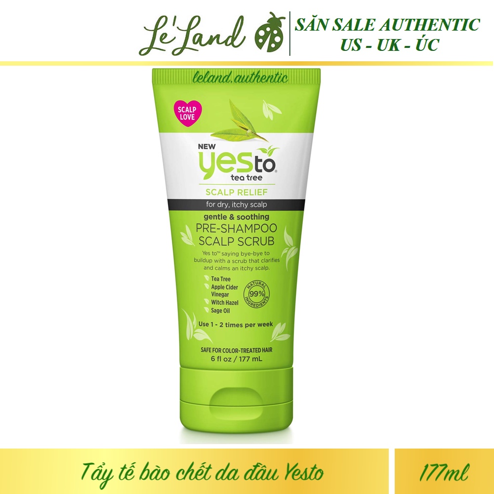 Bill US - Tẩy tế bào chết cho tóc Yes To Tea Tree Pre-Shampoo Scalp Scrub 177ml