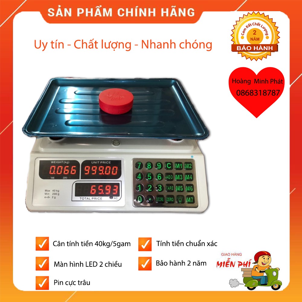 [ Top Bán Chạy ] Cân Điện Tử Tính Tiền Nhật Bản 30kg/5g - 40kg/5g Cao Cấp - Bảo Hành 2 Năm