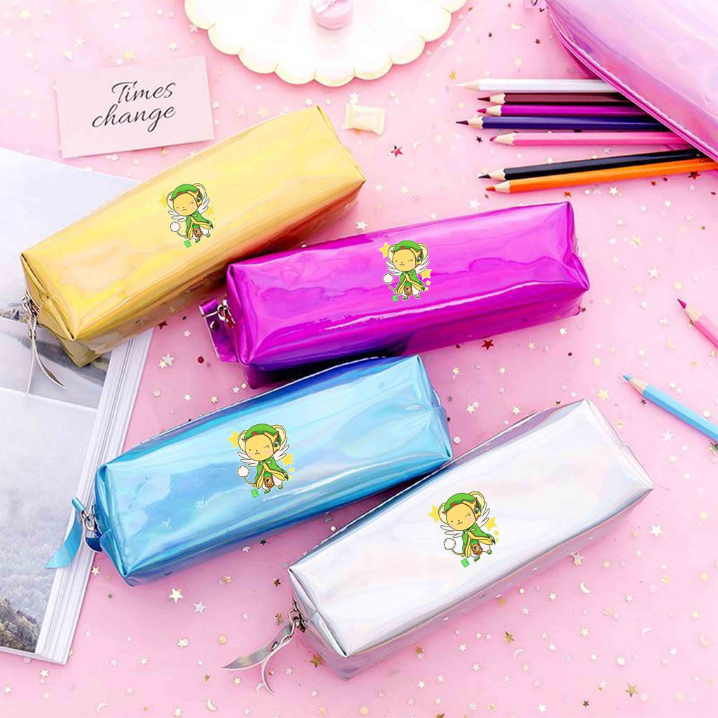 Hộp túi đựng bút hologram NHŨ in hình Cardcaptor Sakura Thủ Lĩnh Thẻ Bài Sailor Moon Thủy Thủ Mặt Trăng anime chibi