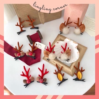 Kẹp tóc sừng tuần lộc noel dễ thương