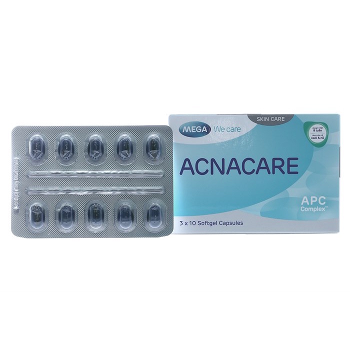 Viên Uống ACNACARE Hỗ Trợ Giảm Mụn, Kiểm Soát Nhờn - Mega we care