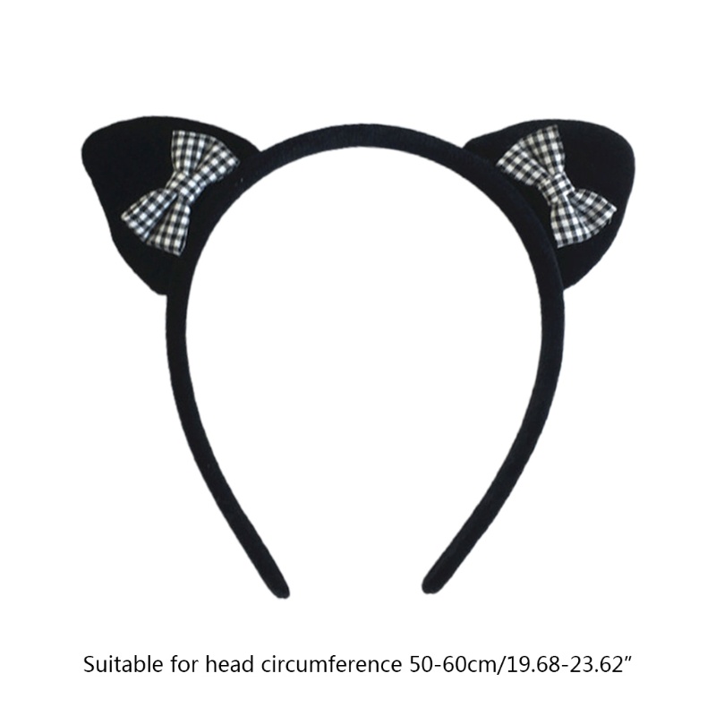 Flgo Băng Đô Tai Mèo Phối Lông Có Chuông Hoạt Hình Dùng Rửa Mặt / Biểu Diễn Tiệc Tùng