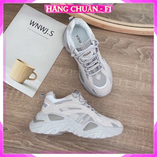 [Hàng Fullbox - Cao Cấp] Giày Thể Thao Sneaker Nữ đế độn 6 cm cá tính màu trắng , xám chì Cao cấp năng động đi làm đi ch