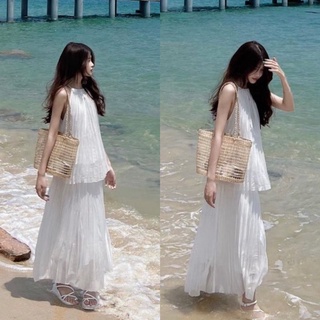 Set áo yếm kèm chân váy midi