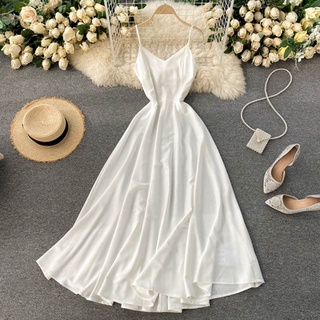 Đầm maxi hở lưng sexy váy 2 dây gợi cảm Đ336