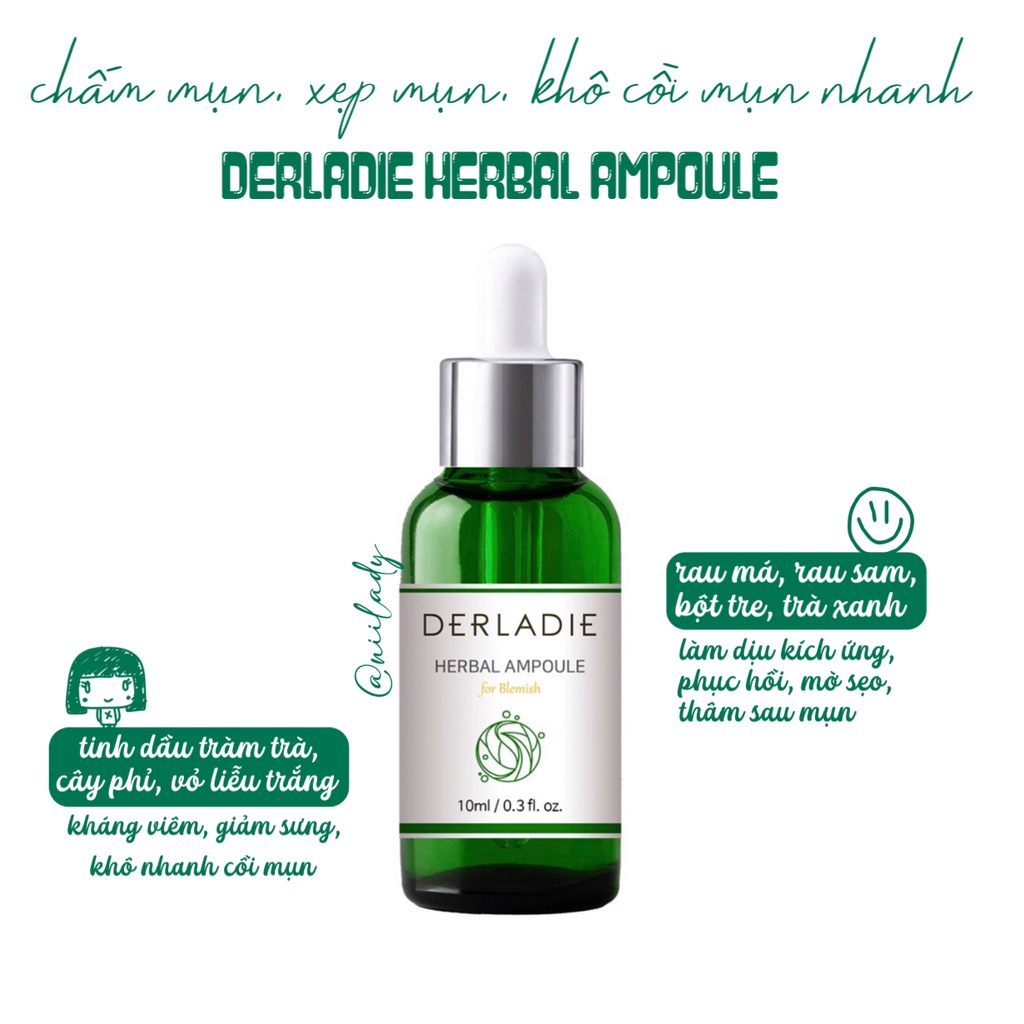 Tinh chất chấm mụn Derladie Herbal Ampoule 10ml
