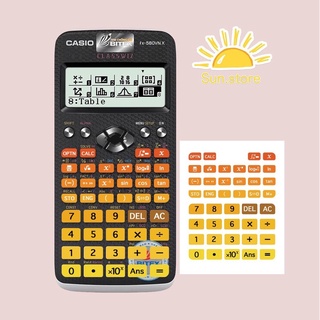 Sticker dán bàn phím máy tính casio 580 màu vàng cam