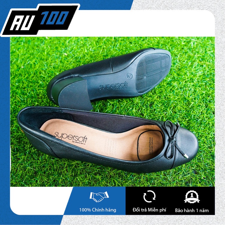 Giày cao gót nữ Supersoft Black Graceful da thật chính hãng 100%