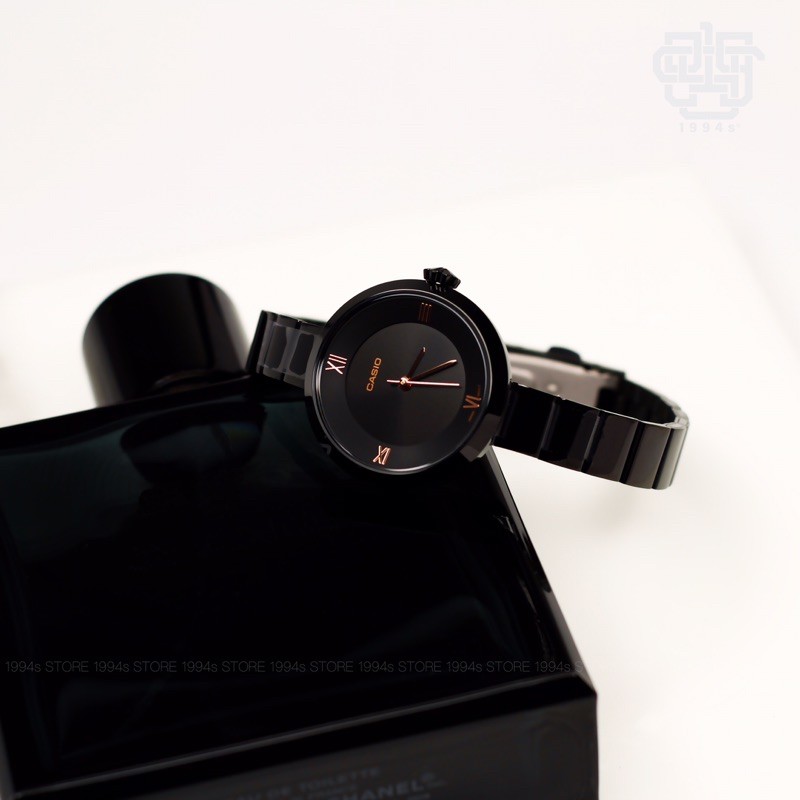 Đồng hồ nữ Casio LTP-E154B-1A dây thép chính hãng