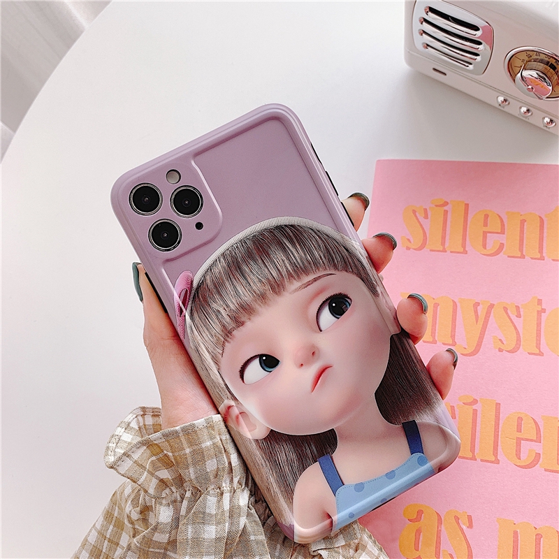 Ốp iphone 👑FREESHIP👑 Ốp lưng imd new Biểu cảm cô bé (Full Dòng Máy iphone)
