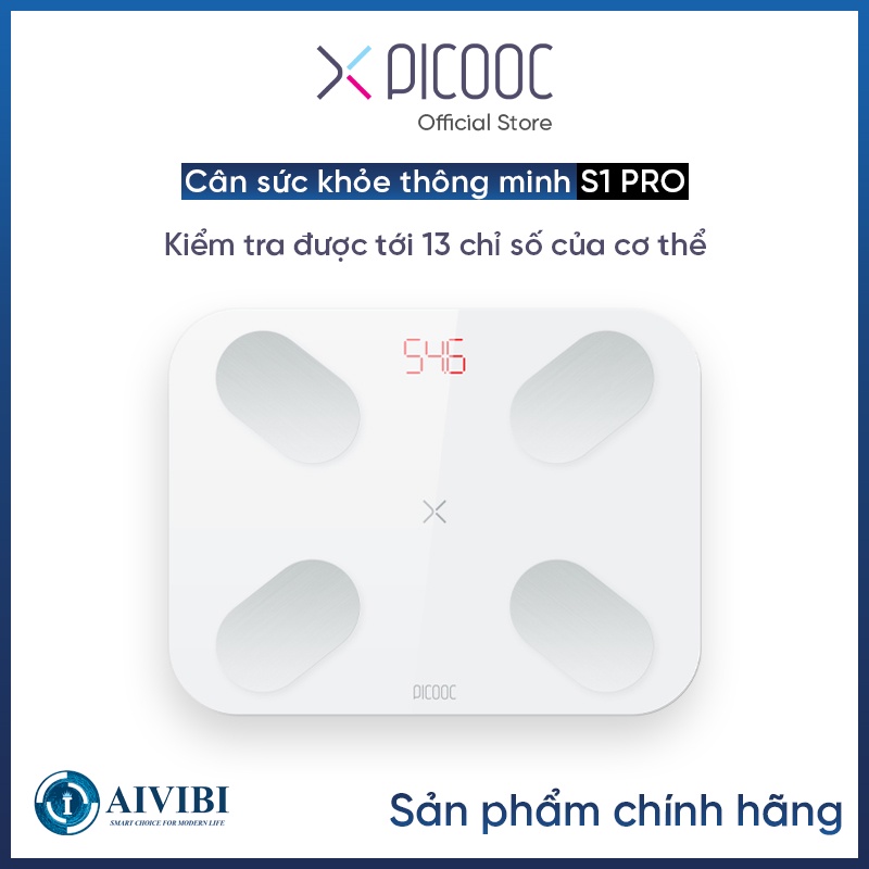 Cân điện tử thông minh PICOOC S1 Pro - Cân sức khỏe gia đình- Phiên bản quốc tế - App Tiếng Việt