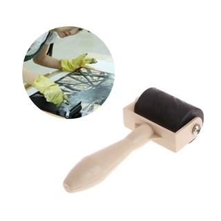 Avejjbaey✨ Love * 3.5cm Màn hình in con lăn cao su cứng hạng nặng Khung nhựa Dụng cụ thủ công