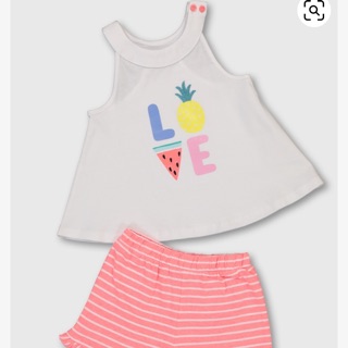 Set bộ hè bé gái Tu auth size 3-4y