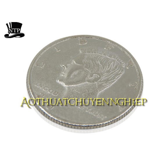 Ảo thuật xu haft dola lớn 7.5cm hàng cao cấp kim lọai không rỉ sét (có hướng dẫn)