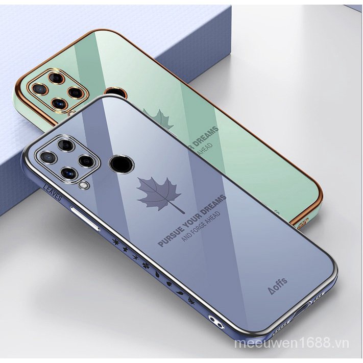 QIANZI Ốp Lưng in họa tiết lá kiểu cách độc đáo cho Realme C15 C12 C25 Narzo30A FY yi2