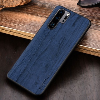 Ốp Lưng Cho Huawei P30 Pro Lite coque Đơn Giản Thiết Kế Độc Đáo Kinh Doanh Nhẹ Họa Tiết Gỗ pu Da funda