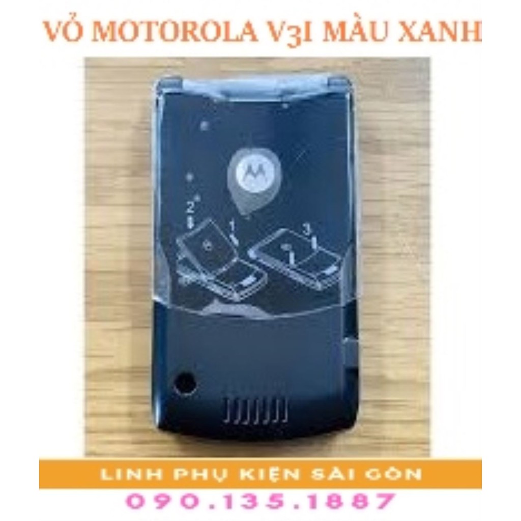 VỎ MOTOROLA V3I MÀU XANH