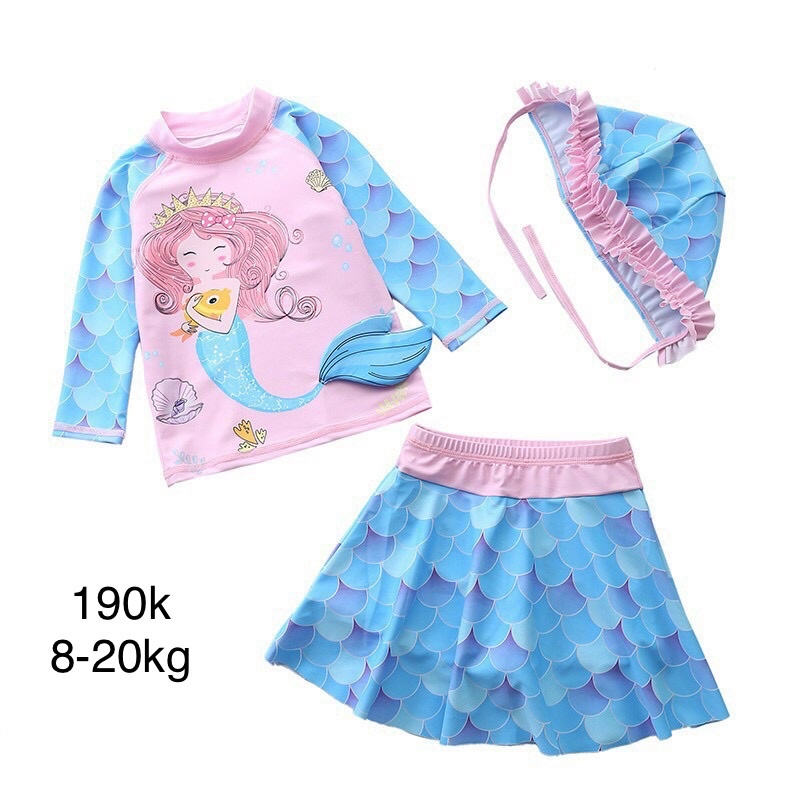 Đồ bơi bé gái siêu cute loại 1, loại váy rời có kèm quần bên trong
