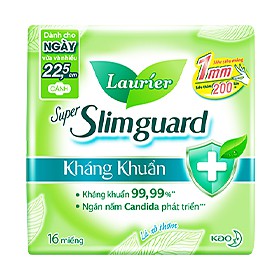 BVS Laurier Super Slimguard Kháng khuẩn 22.5cm 16 miếng