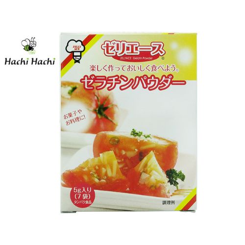 Bột gelatin làm bánh kem/ mousse/ pudding/ chessecake, rau câu Jeleaf 35g (5g x 7 gói) - Hachi Hachi Japan Shop