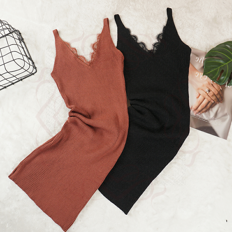 [Mã FAXANH55 giảm 10K đơn 50K] Đầm Ren Hai Dây Cổ Chữ V | BigBuy360 - bigbuy360.vn