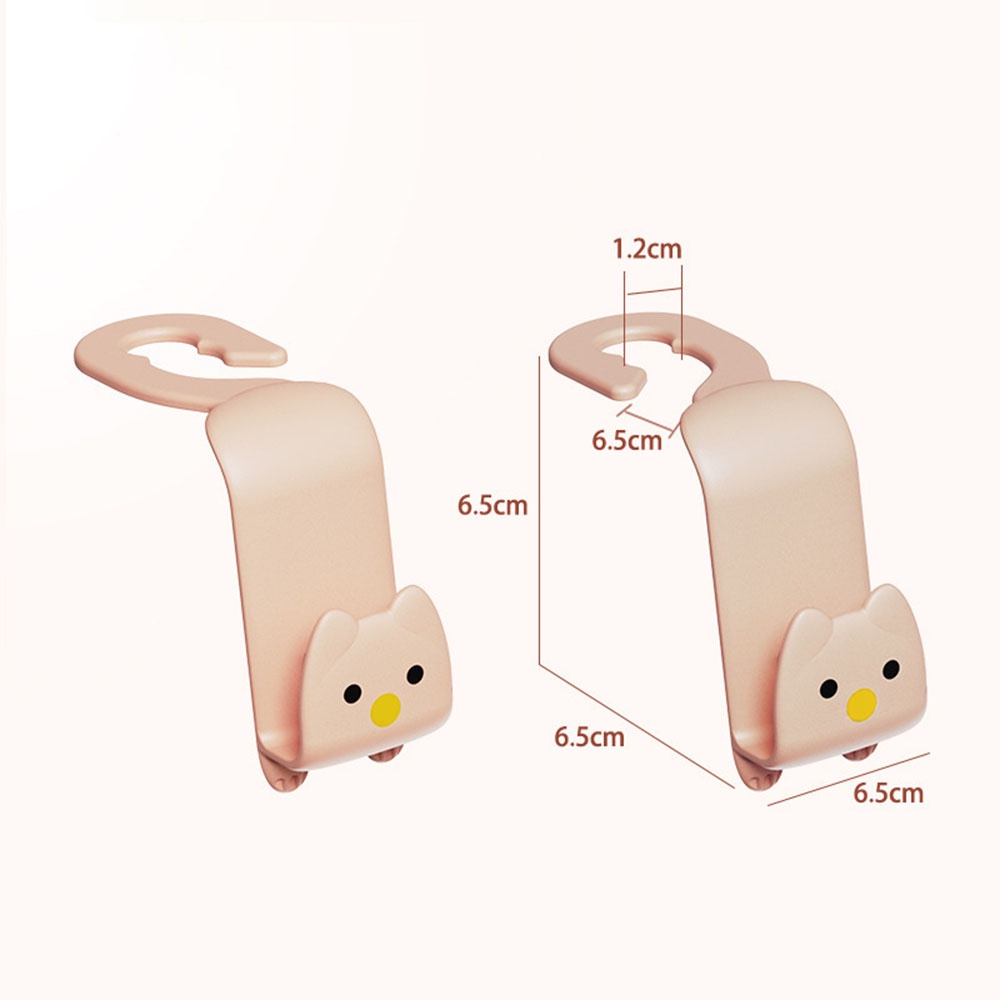 Bộ 2 Móc Treo Đồ Đa Năng Kiểu Hoạt Hình Đáng Yêu Gắn Sau Ghế Xe Hơi