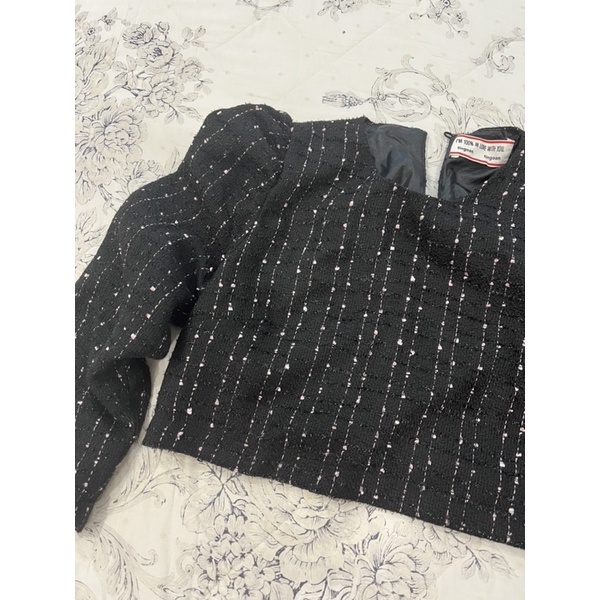 Pass set dạ tweed ngắn tingoan