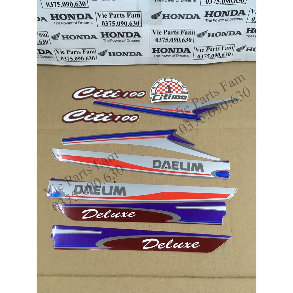 Bộ tem Honda Citi 100 đời 95
