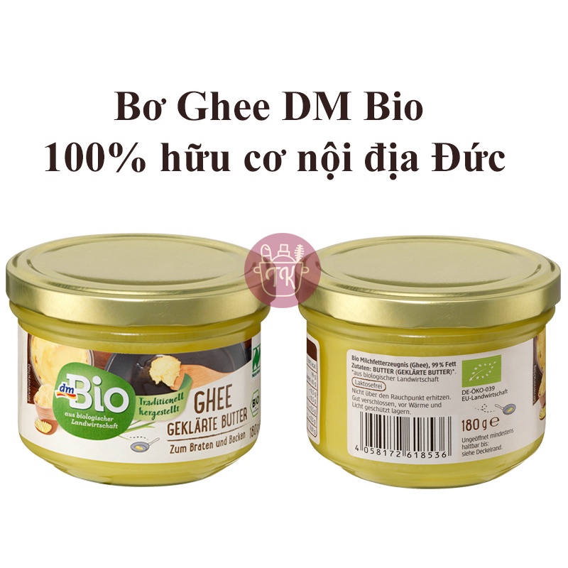 [Date mới nhất] Bơ ghee hữu cơ DM Bio Đức 180g