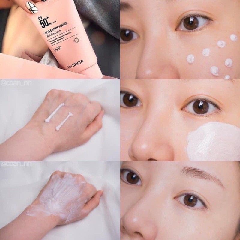 Kem Chống Nắng TheSeam Eco Earth Power Pink (SPF 50+/PA)++++ | BigBuy360 - bigbuy360.vn