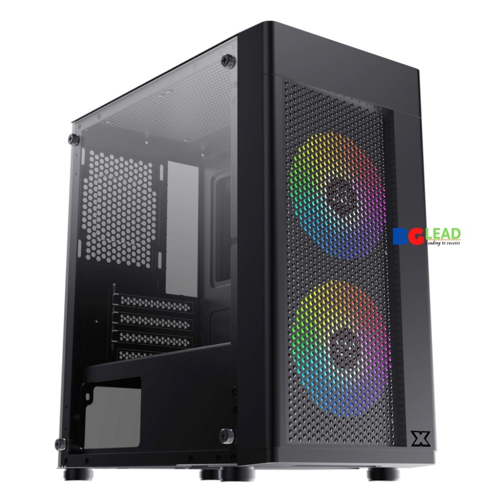 Vỏ case máy tính XIGMATEK AERO 2F - M-ATX, 1 SIDE TEMPERED GLASS (lắp sẵn 2 quạt) - Mai Hoàng phân phối và bảo hành