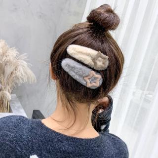 Kẹp tóc bông BB thêu hình ngôi sao năm cánh xinh xắn phong cách Hàn Quốc