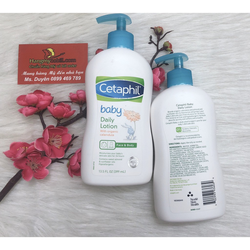 (có bill nhập)Cetaphil Baby Daily Lotion: Dưỡng Ẩm Hàng Ngày Dịu Nhẹ Cho Bé