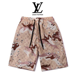 Quần Short Cotton In Họa Tiết Lv Thời Trang Cho Nam Và Nữ