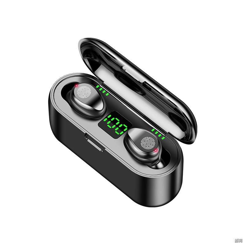 ❈✎☄Amoi F9 true wireless Bluetooth Headphones hai tai nghe mini vô hình trong thể thao 9D