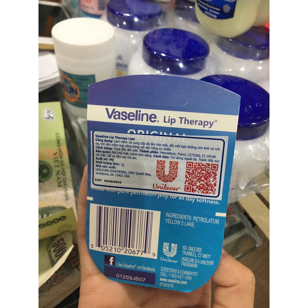 Kem dưỡng môi Vaseline Lip 10g - Nhà thuốc Nhật Thành