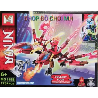 đồ chơi xếp hình lắp ráp mg115- bộ tứ ninja thần rồng hộ thể
