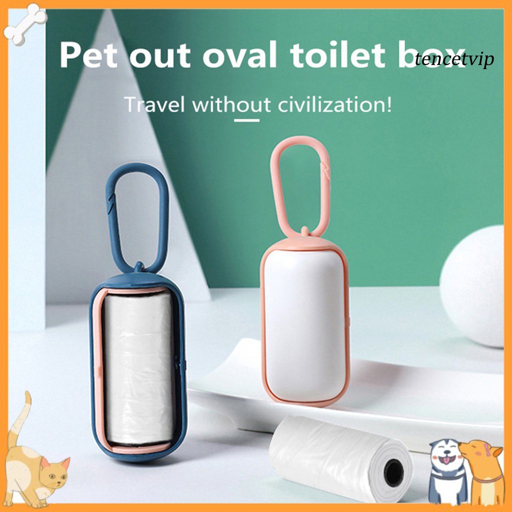 Hộp đựng kèm túi rác nylon vệ sinh cho thú cưng tiện dụng khi đi du lịch