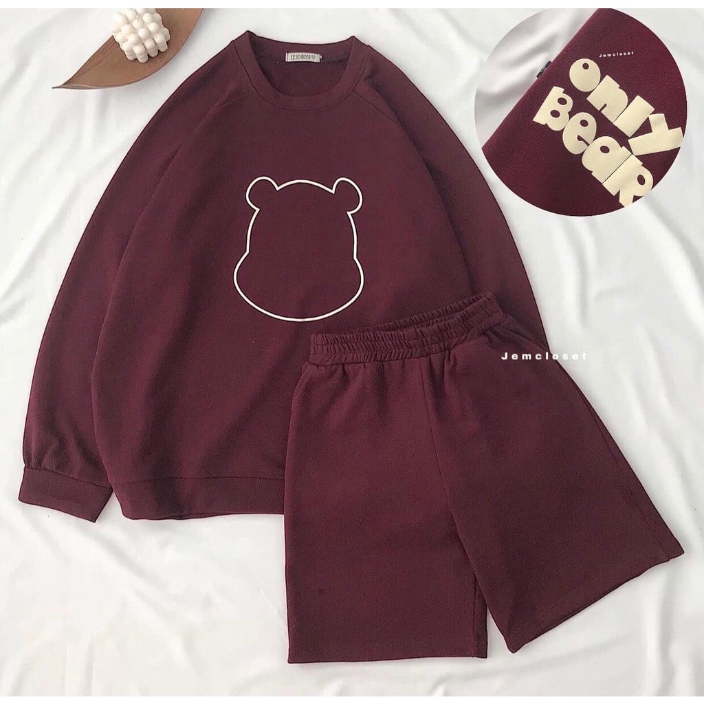 Set Bộ Nữ Dễ Thương Set Quần Áo Sweater Tay Dài Form Rộng JEM CLOSET Pungari Chất Liệu Mềm Mịn Phong Cách Hàn Quốc 8118