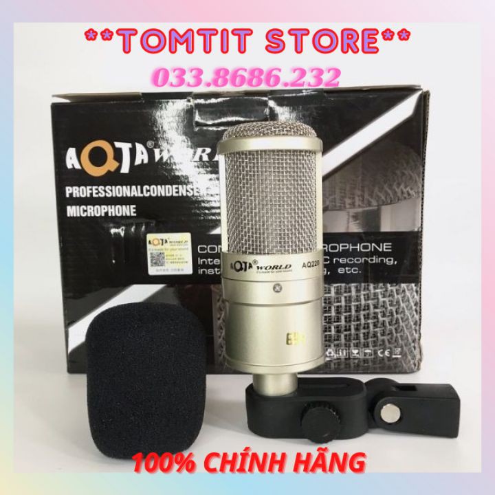 Micro Thu Âm AQTA AQ 220 - Micro Hát Karaoke - Livestream Cao Cấp Chính Hãng