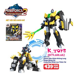 Miniforce 2 - Biệt đội siêu nhân nhí - Robot khủng long Stego và Siêu nhân Leo